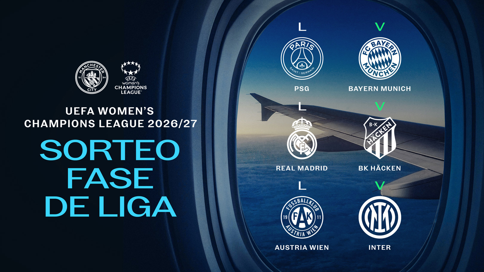 El City ya conoce sus seis rivales en la fase liga de la UEFA Women's Champions League