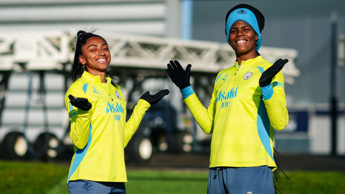 Training: City step up preparations ahead of twin Arsenal tests