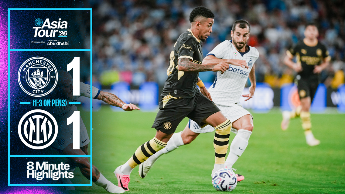 Manchester City vs Inter score 1-1 with Inter winning 3-1 on penalties during Asia Tour '26.
