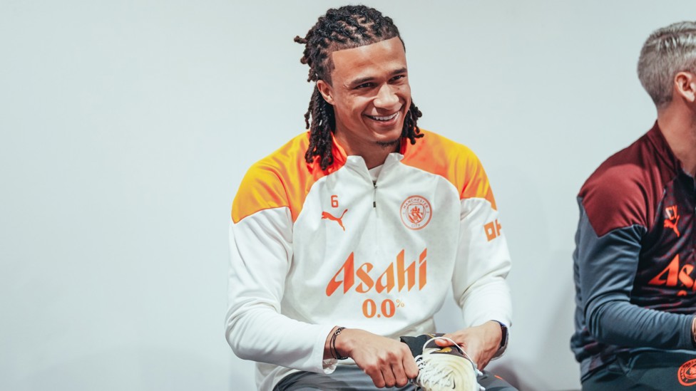 BOOTING UP : Nathan Ake lacing up as he heads out onto the fields of the CFA