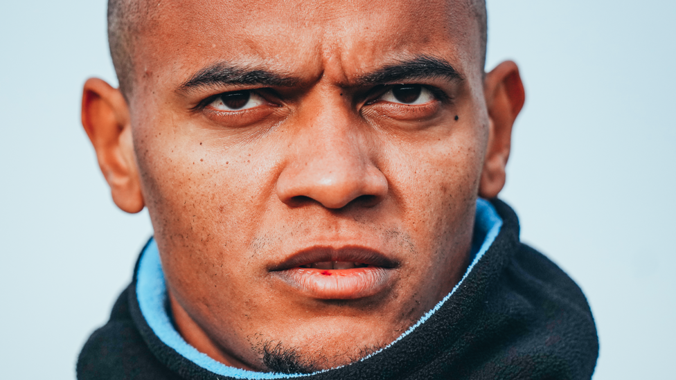 BLUE STEEL : Manuel Akanji looks straight down the lens