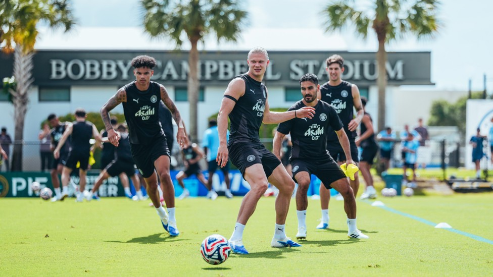 STARS AND STRIPES : City players impressing on the pitch