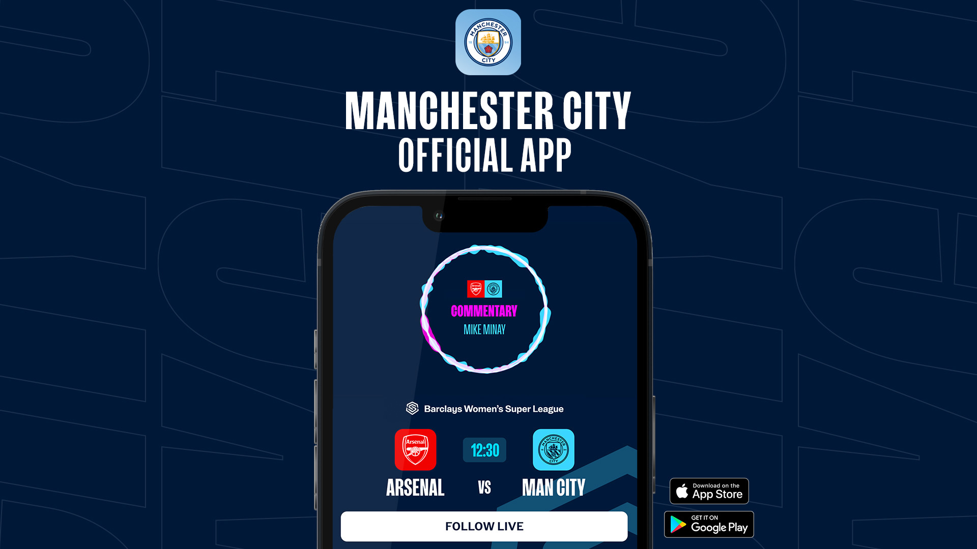 Official App How to follow Arsenal v City on our official app