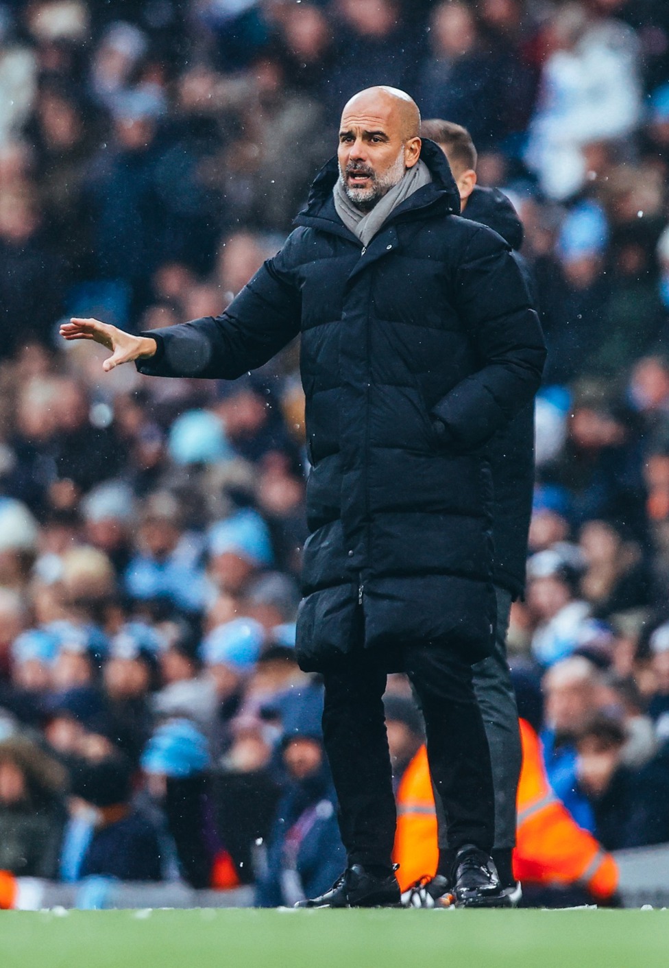 THE BOSS : Guardiola watches on from the touchline.
