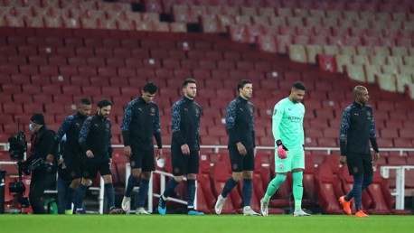 SQUAD GOALS: The team walk out onto the pitch