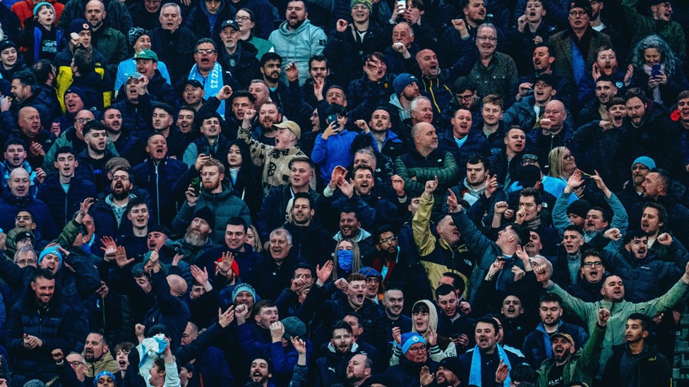 LOUD AND PROUD : The superb away support loved that!