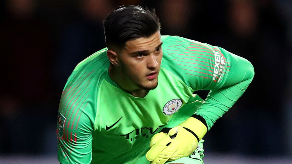 DEBUTANT : Aro Muric took his place between the sticks for his first senior appearance