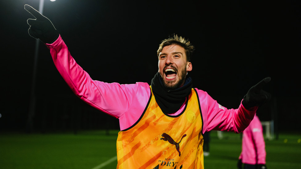 EYEING SUNDERLAND : Ruben Dias in fine spirits!