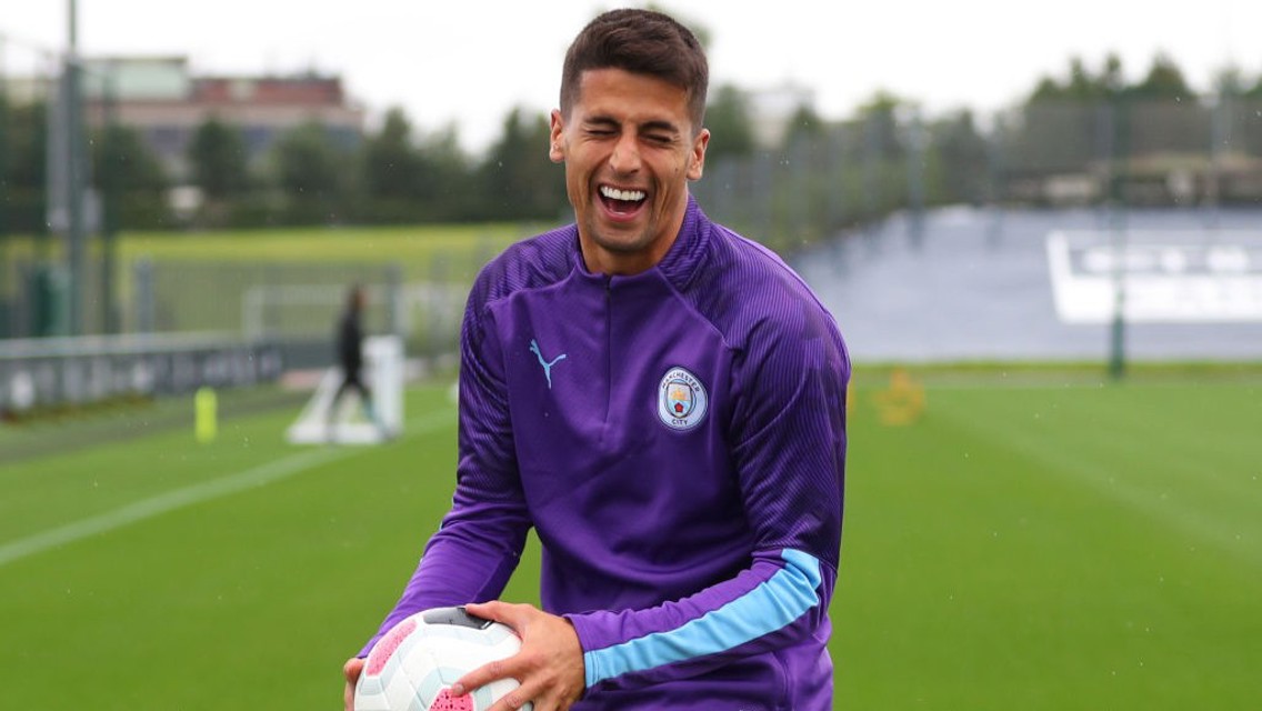 GOOD FORM: Joao Cancelo seemed to be enjoying himself!