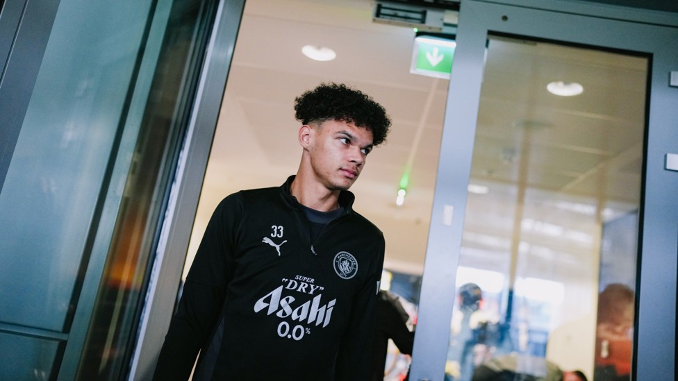 READY TO GO: Nico O'Reilly on his way to today's session