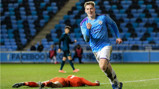 GOLDEN SHOT: Liam Delap celebrates after his all-important strike