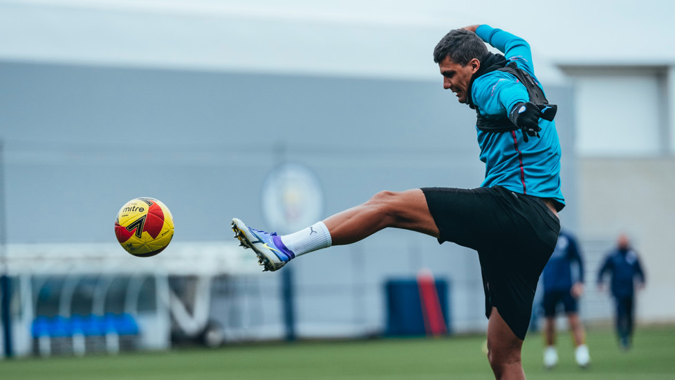 At a stretch: Rodrigo 