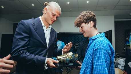 Haaland shares childhood dreams and City memories at special charity evening