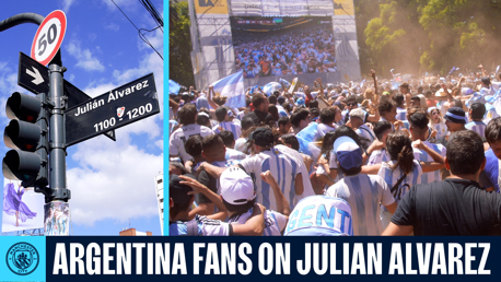 Alvarez and Argentina World Cup win celebrated in Buenos Aires