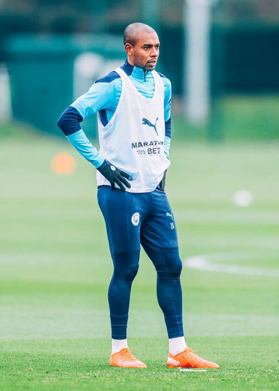 LEADING MAN: Captain Fernandinho surveys the scene as the focus switches to Saturday's return to Premier League action at home to Burnley