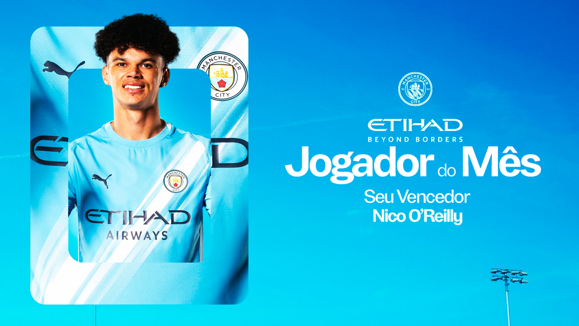 O'Reilly foi eleito o Jogador do Mês da Etihad em abril