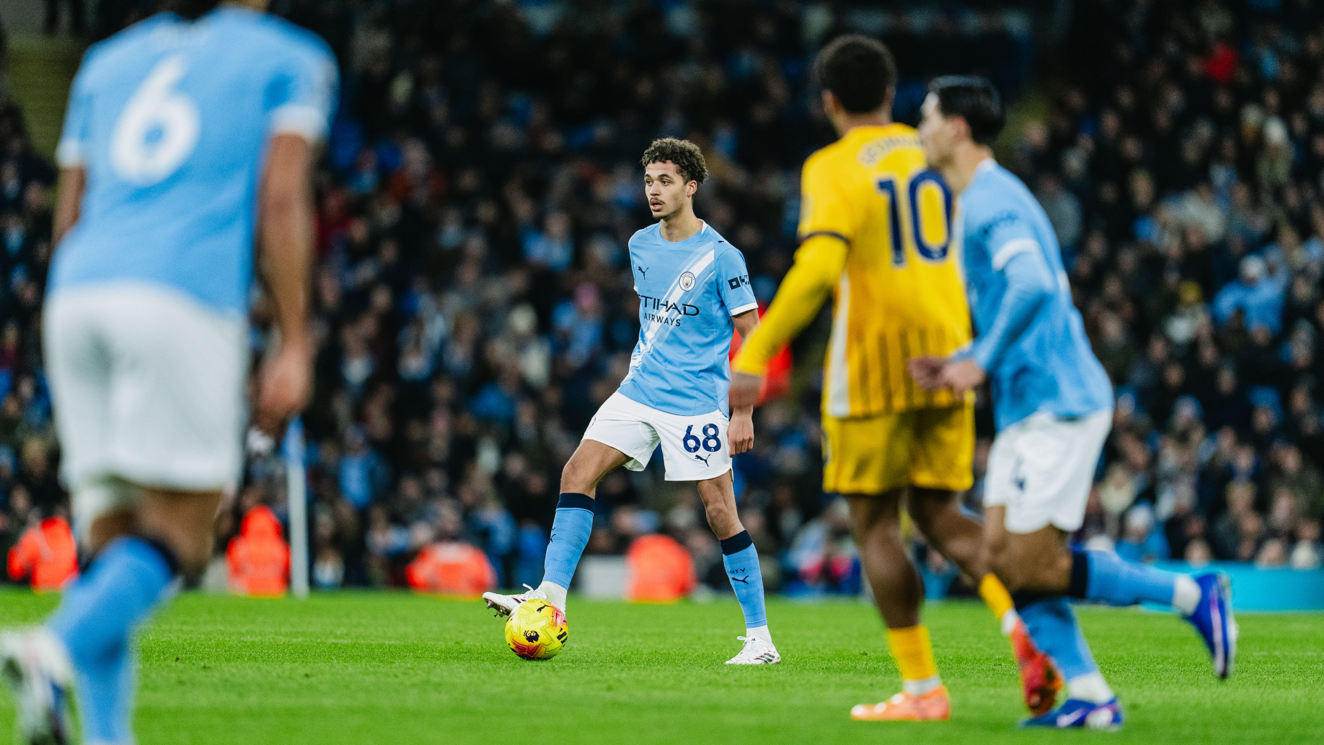 FIRST FOOTING: Debutant Max Alleyne gets an early touch of the ball.