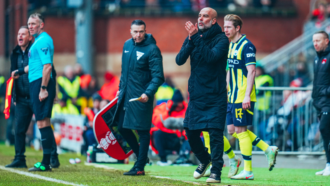 THE BOSS: On the touchline.
