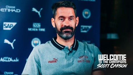 CITY STOPPER: Scott Carson sits down for his first interview as a Manchester City player.