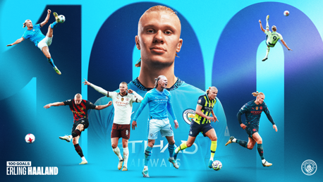 Haaland se torna o 19º jogador a alcançar 100 gols pelo City