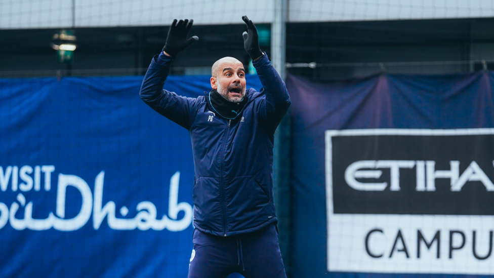 Pep directs the session