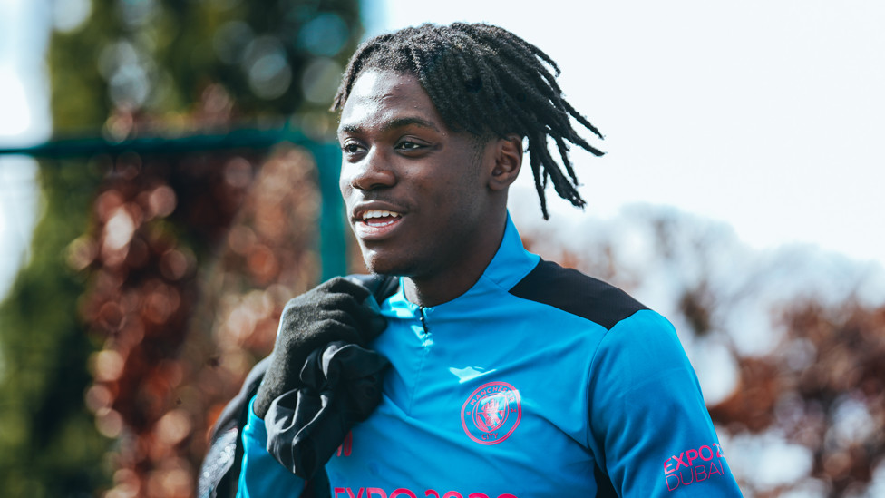 YOUNG GUN : Romeo Lavia steps out onto the pitch