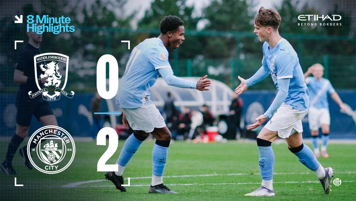 8-minute highlights: Middlesbrough 0-2 City U18s 