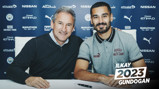 DEAL COMPLETE: Ilkay Gundogan and Txiki Begiristain.