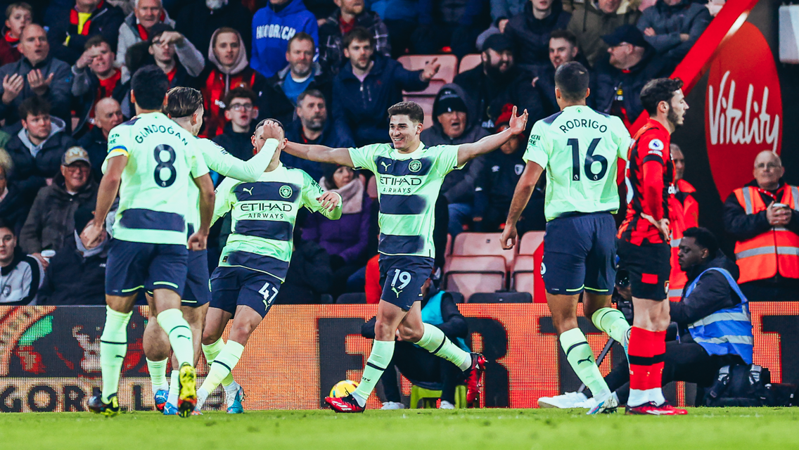 JOLLY JULIAN: Alvarez enjoyed that one!