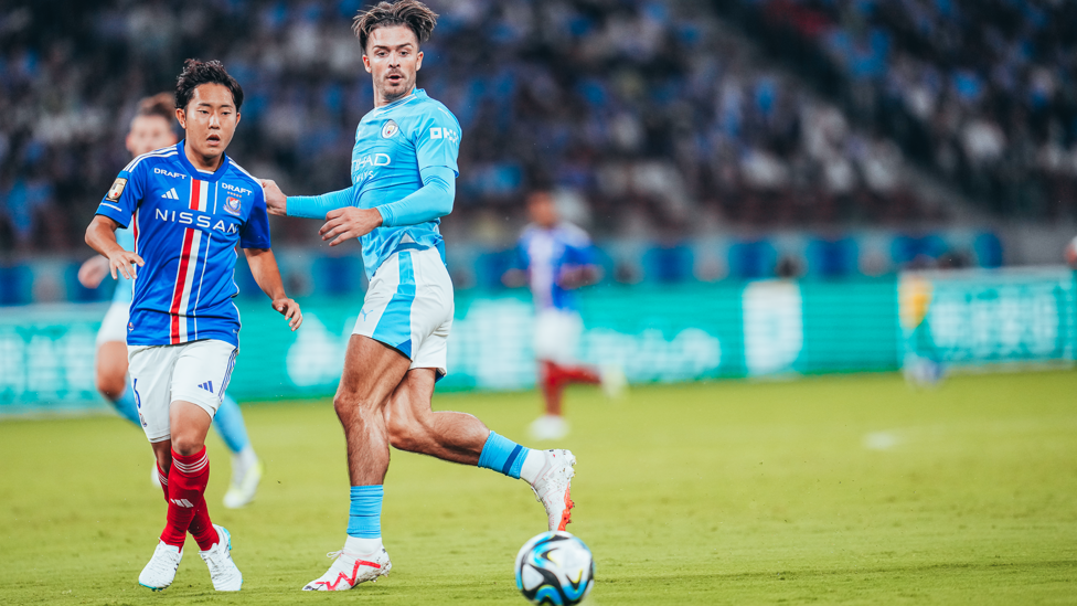 WING MAN : Jack Grealish gets into the action