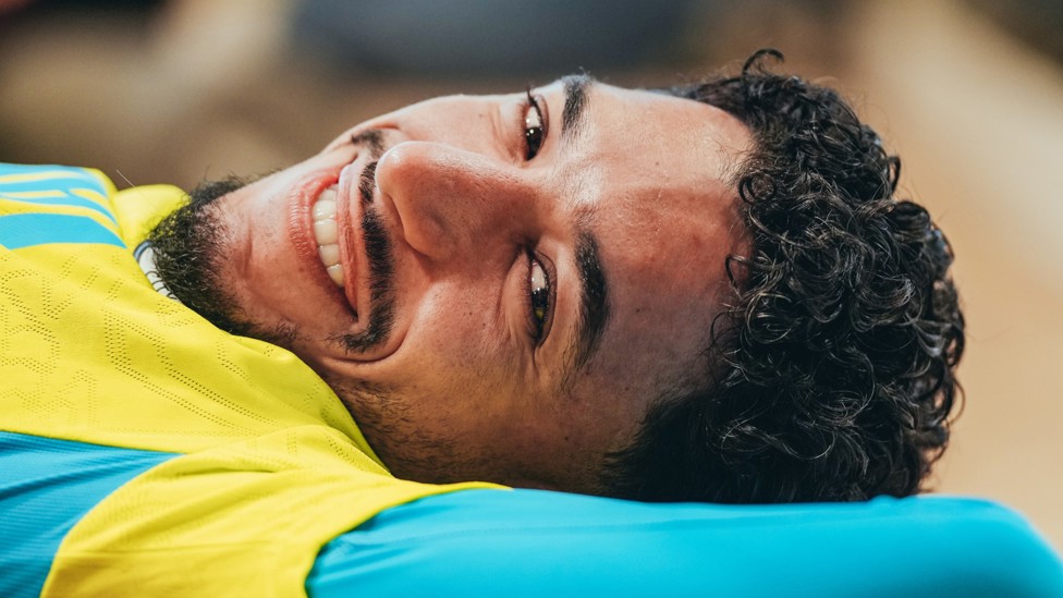 ON THE HORIZON : Omar Marmoush looks relaxed ahead of Real