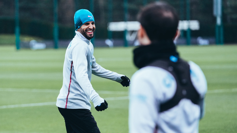 WING WIZARD : Riyad Mahrez cracks a joke with Bernardo Silva