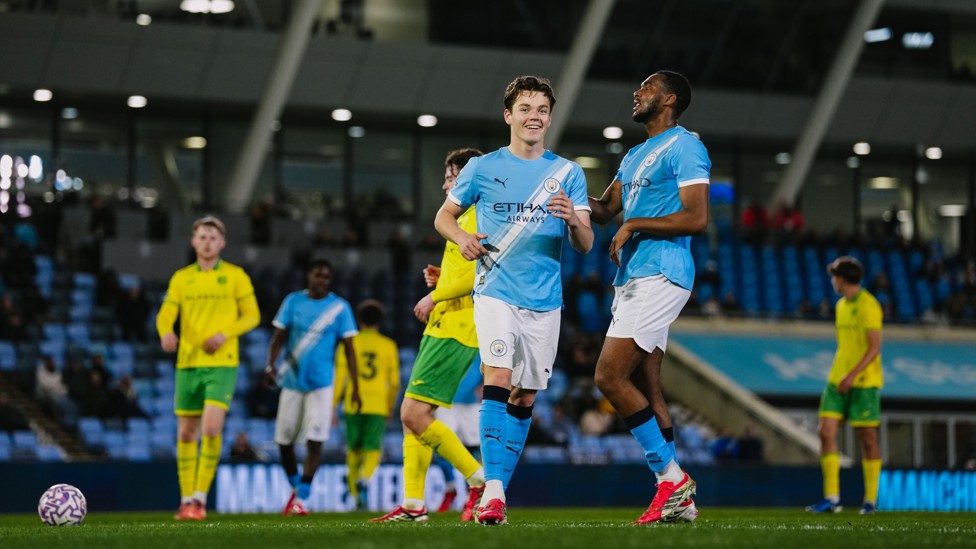 SMILING SVERRE : Nypan makes no mistake from the penalty spot. 