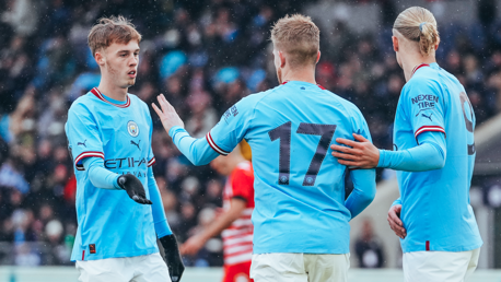 CELEBRATE: KDB enjoyed that one.