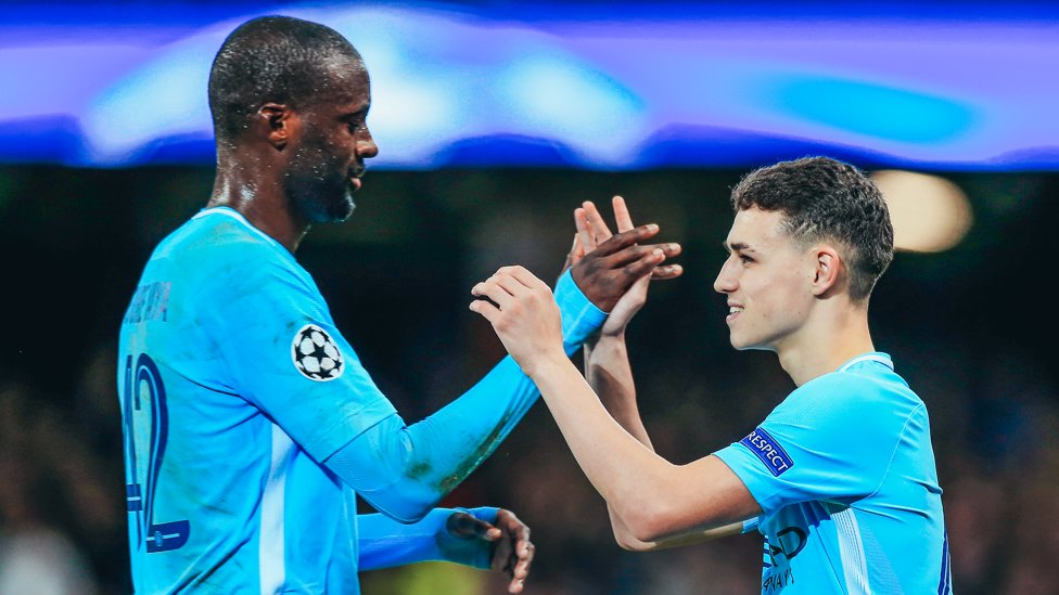 DEBUT DAY  : The midfielder made his City debut in the Champions League against Feyenoord in 2017, replacing Club legend Yaya Toure. 