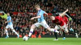 TAKING AIM: Kevin De Bruyne lines up a strike.