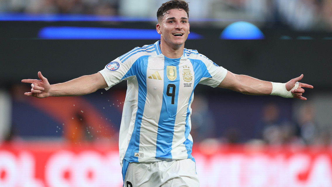 Julián Álvarez, finalista con Argentina de la Copa América con gol incluido