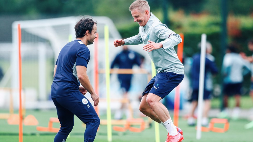LEAPS AND BOUNDS: Oleks works his way over the hurdles