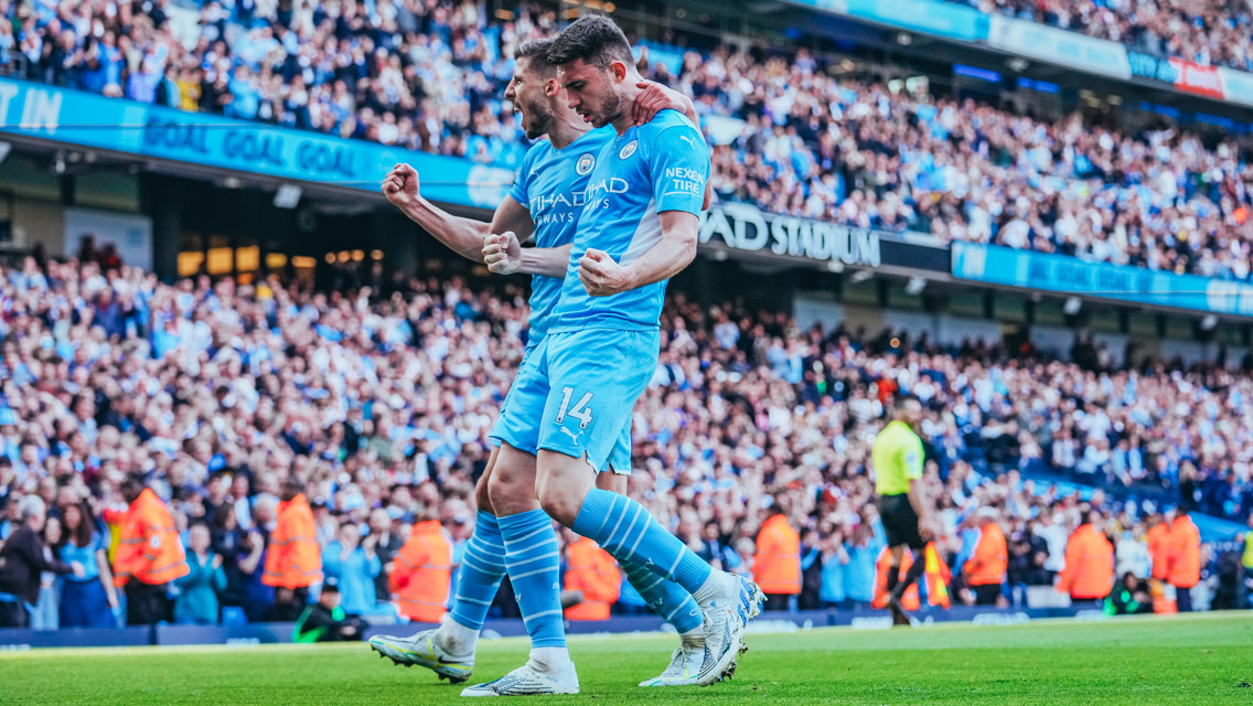 DOUBLE TROUBLE: Fist pumps all around!