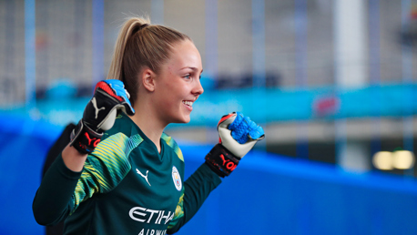PLEASED AS PUNCH: City and England goakeeper Ellie Roebuck