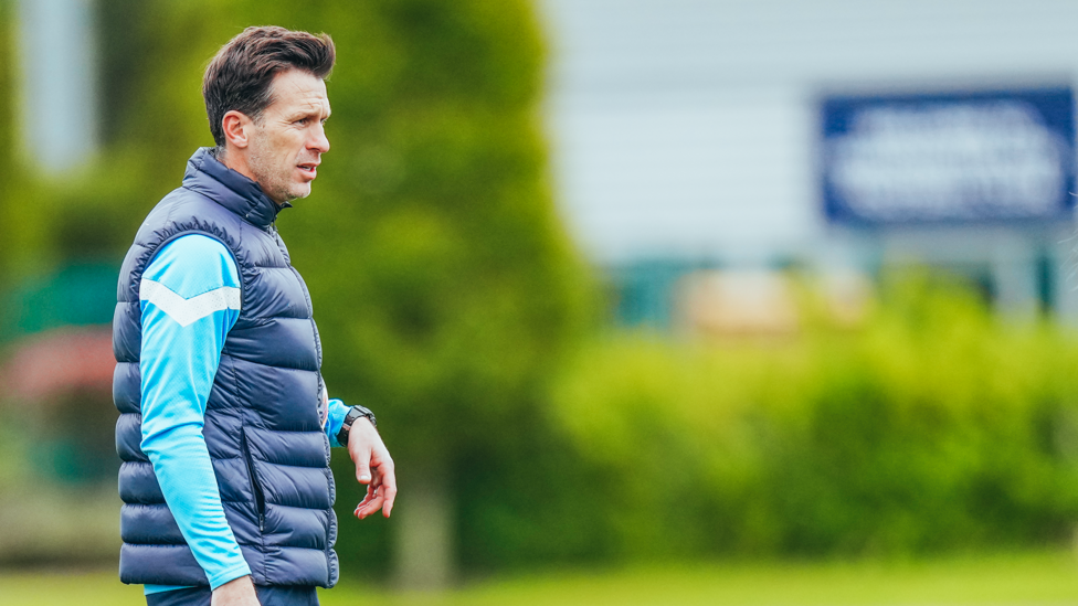 THE BOSS  : Gareth Taylor watches on 
