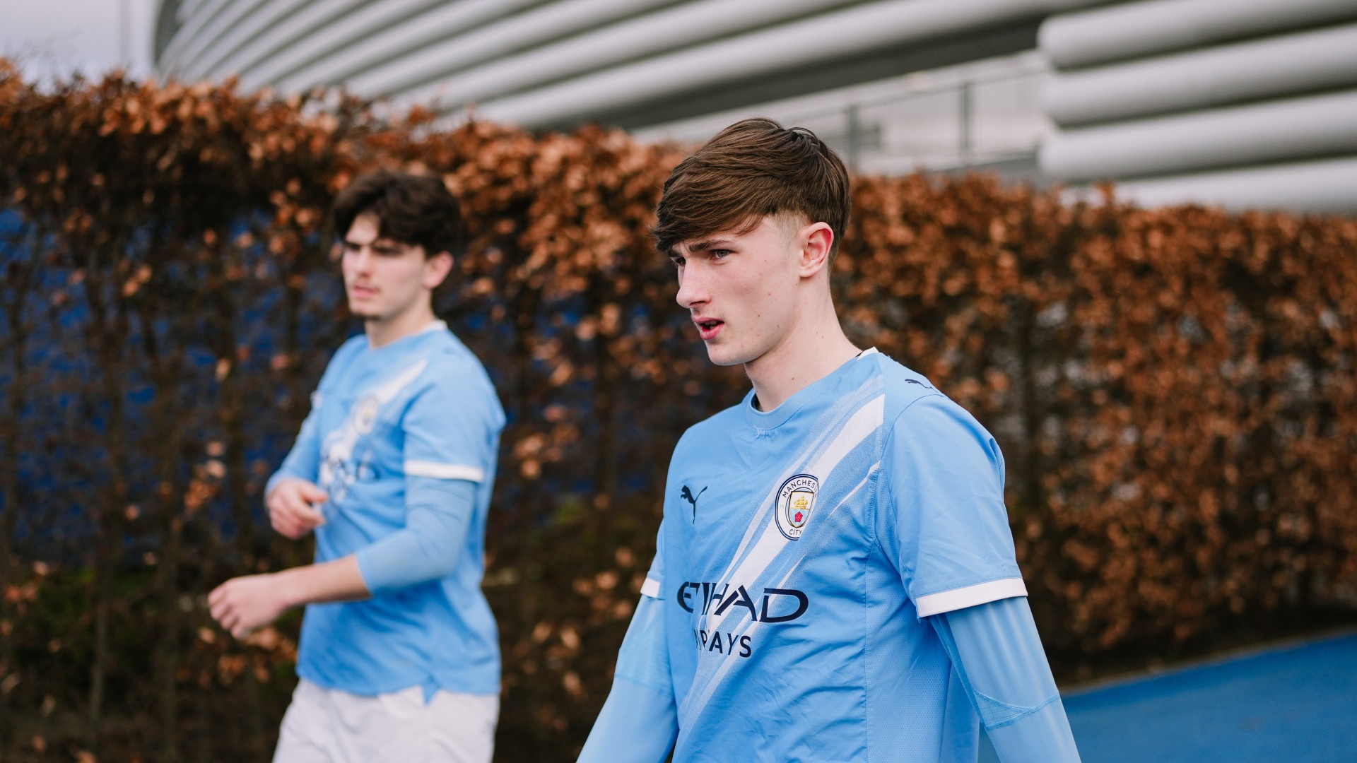 TAKING CENTRE STAGE : Finlay Gorman makes his way out onto the pitch. 