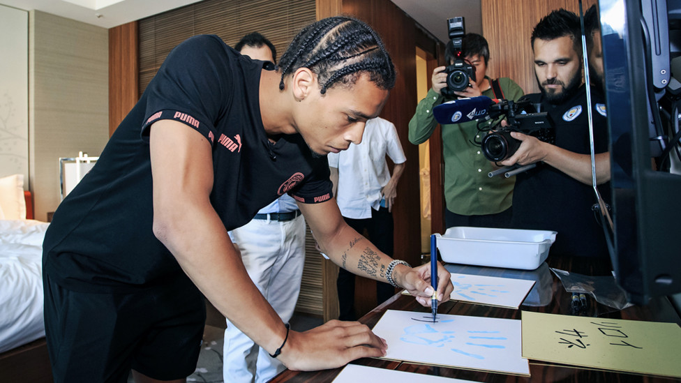 LEAVING A MARK : Leroy putting his stamp on the occasion