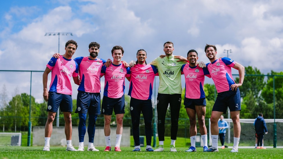 SUNDAY BEST: The winning team in training takes a bow