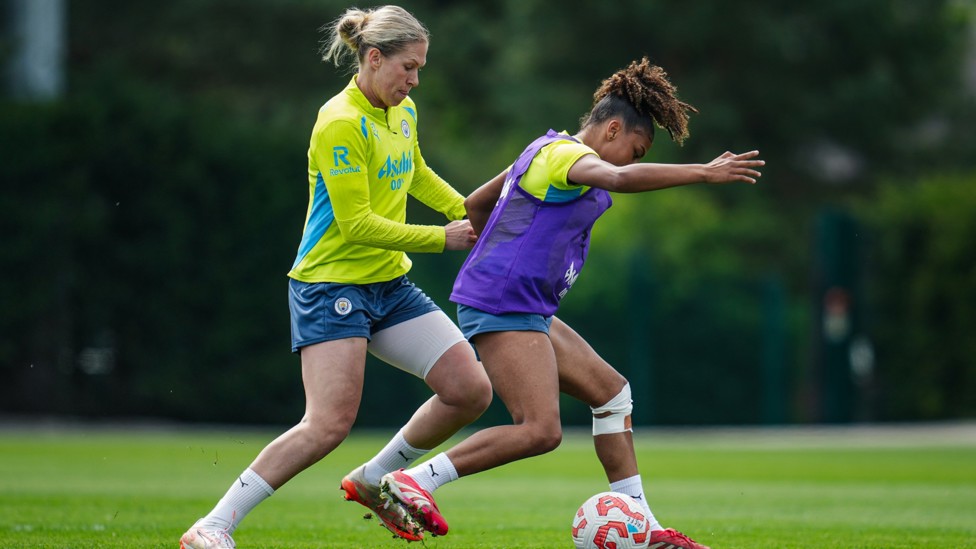 GERMAN GREAT : Rebecca Knaak goes in search of the ball