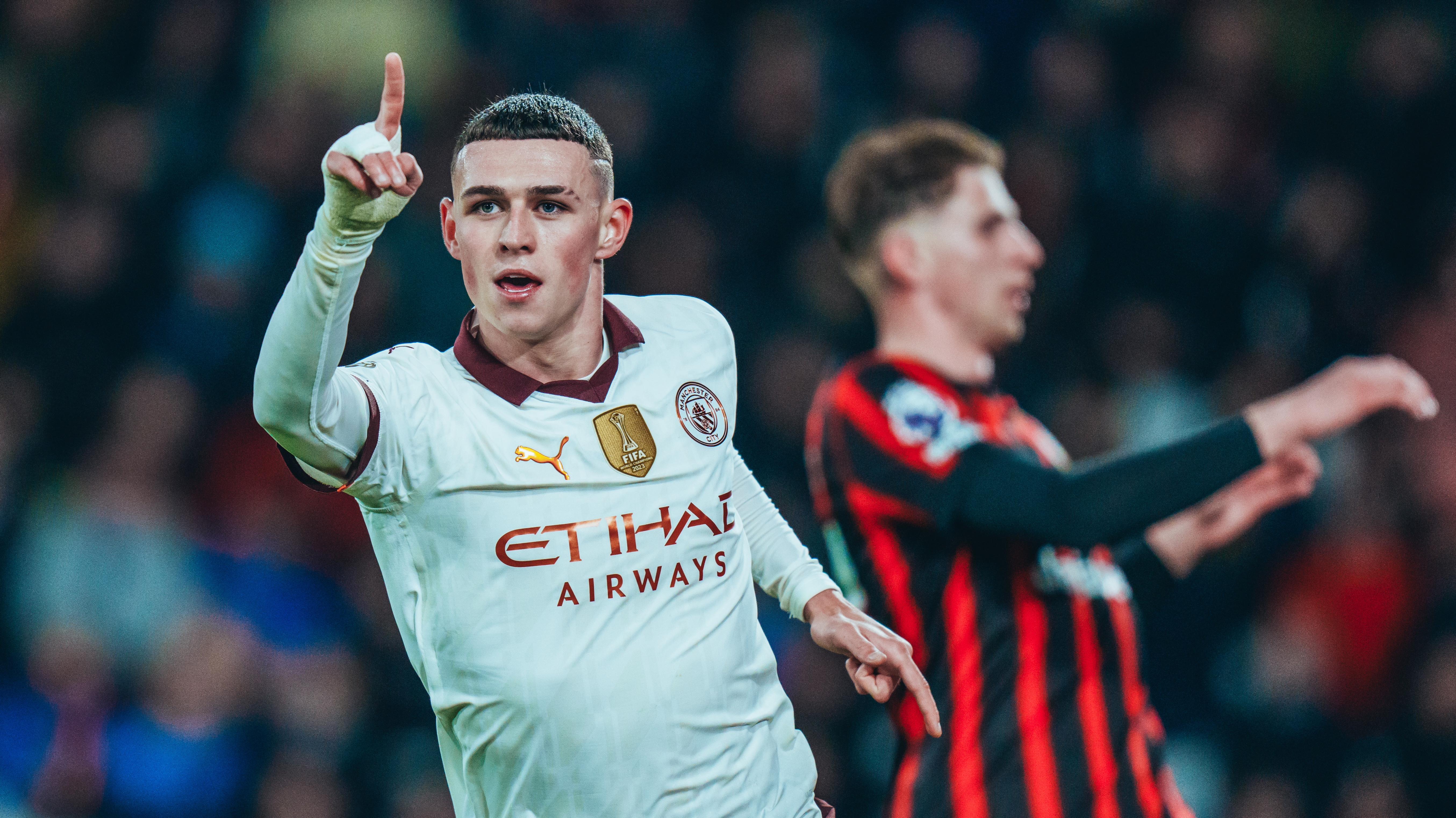 Foden comemora contra o Bournemouth! 