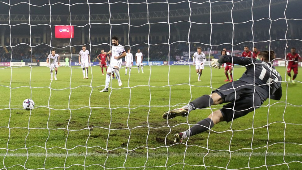 SPOT ON: Ilkay Gundogan scores the first of his brace in Yerevan