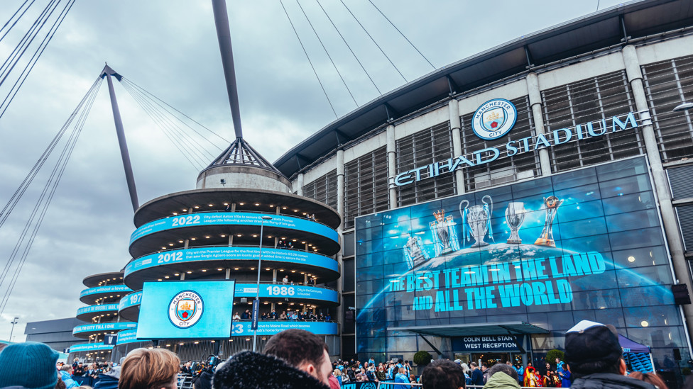 HOME : The Etihad looking as beautiful as always ahead of Everton's visit.