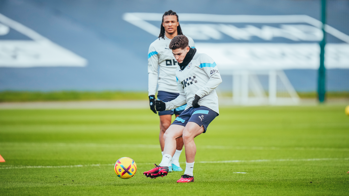 Training: City set sights on Spurs challenge