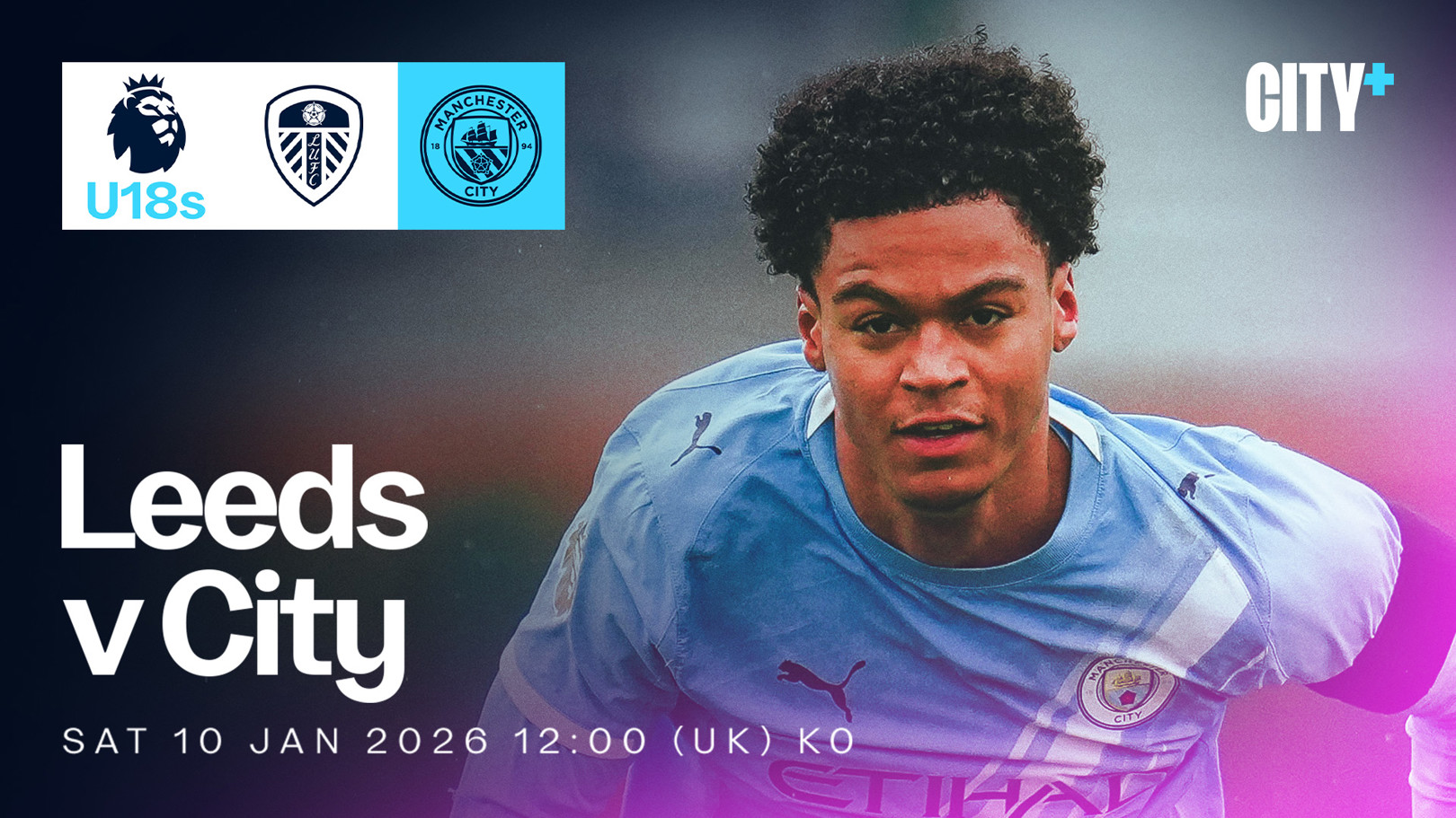 Watch City's U18s Premier League North clash with Leeds United live on CITY+